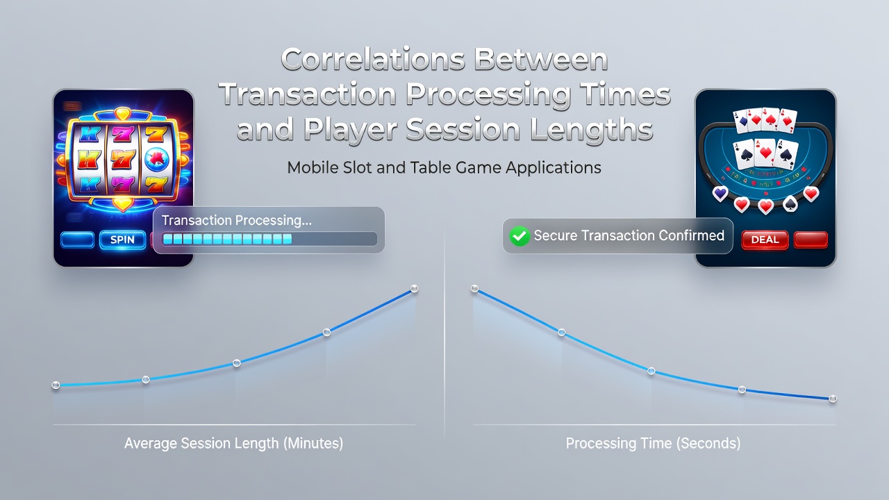 Diagramm zeigt Zusammenhänge von Verarbeitungszeiten und Sitzungslängen in mobilen Casino-Apps