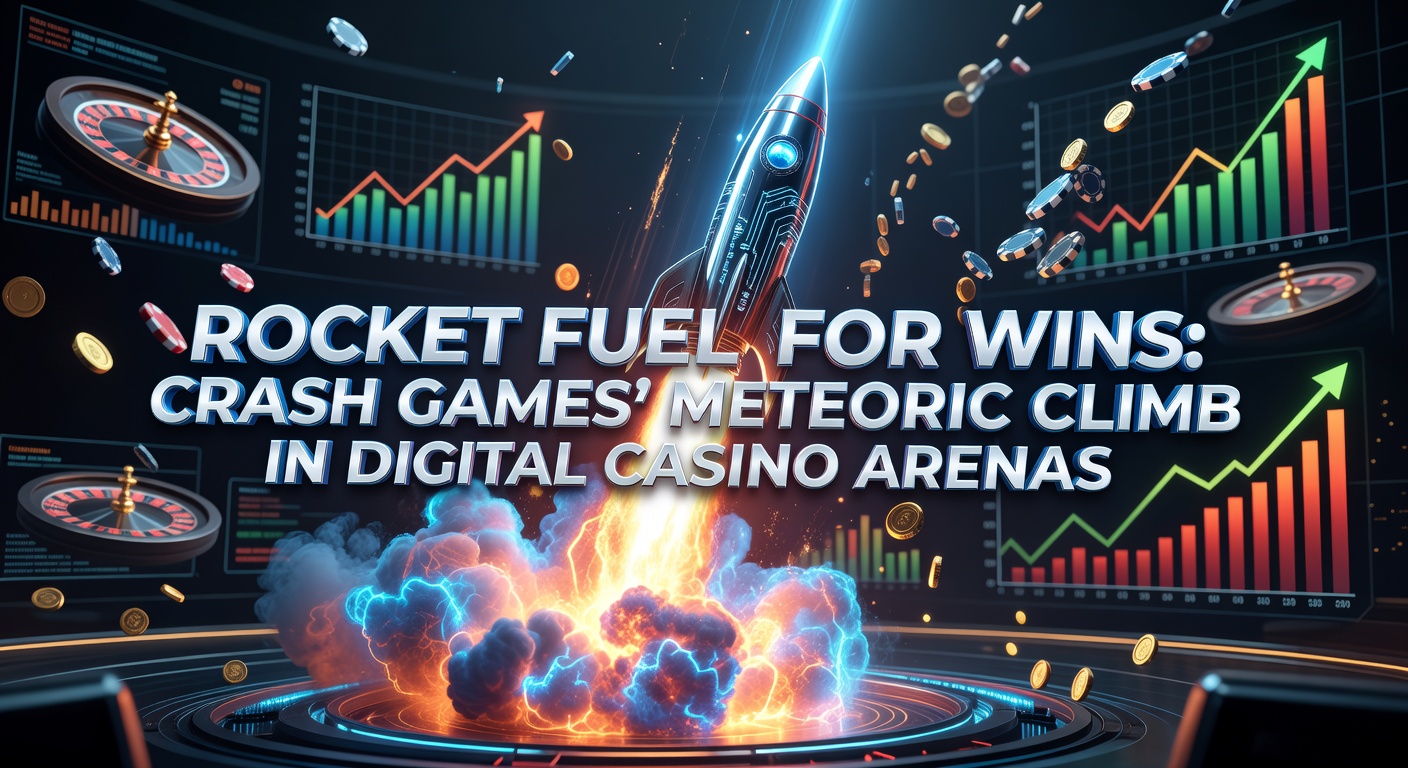 Dynamische Grafik eines Crash-Games mit steigender Kurve und explodierendem Raketen-Multiplikator in einem Online-Casino